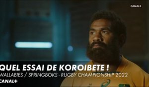 Le superbe essai de Marika Koroibete - Australie / Afrique du Sud - Rugby Championship 2022