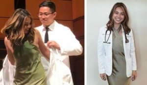 Lors d'une cérémonie émouvante, une étudiante en médecine reçoit la blouse blanche de son frère médecin