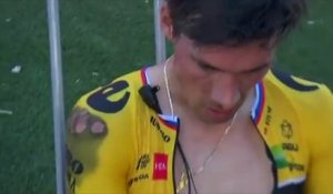 Tour d'Espagne 2022 - Mads Pedersen la 16e étape... Primoz Roglic, à l'attaque mais a chuté avec le genou en sang à l'arrivée !