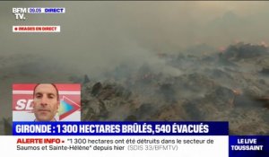 Incendie dans le Médoc: plus de 300 pompiers, un dash, deux canadairs et des hélicoptères bombardiers sont mobilisés
