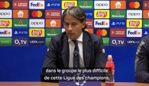 Groupe C - Inzaghi : "Nous sommes dans le groupe le plus difficile de cette Ligue des champions"