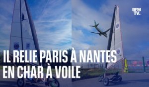 Il relie Paris à Nantes en char à voile, après les propos de Christophe Galtier