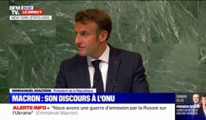 Emmanuel Macron: "Nous avons à faire un choix simple: celui de la guerre ou de la paix"