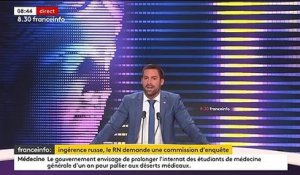 Commission d'enquête sur les financements étrangers des partis : "Le parti Renaissance va devoir montrer patte blanche", affirme Julien Odoul, député RN