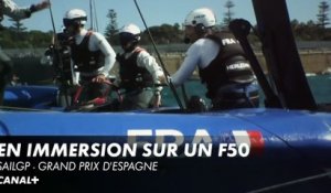 En immersion pendant la course des français - SailGP Grand prix d'Espagne