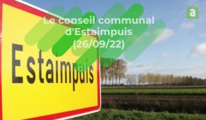 Conseil communal d'Estaimpuis du 26 septembre 2022