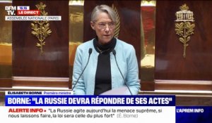 Guerre en Ukraine: Élisabeth Borne rappelle que la France "ne reconnaitra pas les annexions illégales de Vladimir Poutine"
