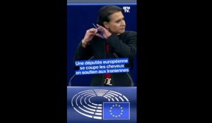 Une députée européenne se coupe les cheveux au Parlement en soutien aux manifestations en Iran