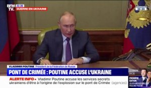 Explosion sur le pont de Crimée: Vladimir Poutine sort du silence et accuse les services spéciaux ukrainiens "d'acte de terrorisme"