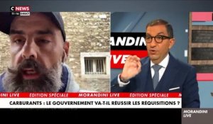 EXCLU - Le gilet jaune Jérôme Rodrigues s'affronte durement dans "Morandini Live" avec Jean Messiah à propos de la grève dans les raffineries - VIDEO