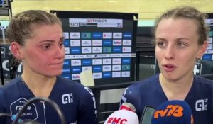 Championnats du Monde 2022 - Piste - Clara Copponi et Valentine Fortin, en argent : "Un sentiment que je ne souhaite à personne !"