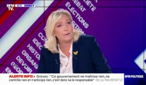 Marine Le Pen: "Le gouvernement a eu tort, il aurait dû imposer à Total une négociation salariale"