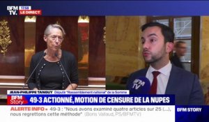 Jean-Philippe Tanguy (RN): "Nous allons déposer une motion de censure" contre le gouvernement