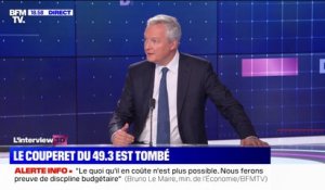 Bruno Le Maire sur le budget 2023: "Nous prenons nos responsabilités"