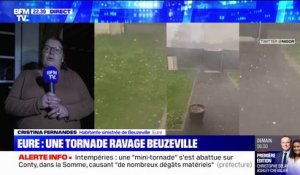 Tornade dans l'Eure: "Un congélateur, venu de je ne sais pas où, a atterri devant ma maison", raconte cette habitante de Beuzeville