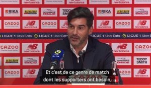 12e j. - Fonseca : "C'est de ce genre de match dont les supporters ont besoin"