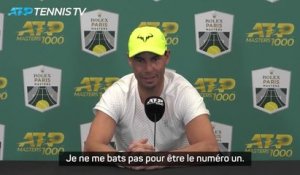 Rolex Paris Masters - Nadal : "Je ne me bats plus pour être le numéro un"