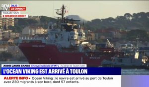 Le navire humanitaire Ocean Viking est arrivé à Toulon