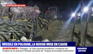 Missile en Pologne: les images quelques minutes après l'explosion