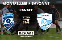 Le résumé de Montpellier / Bayonne - TOP 14 - 11ème journée