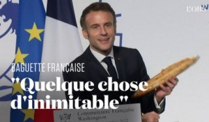 Macron rend hommage à la baguette, inscrite au patrimoine immatériel de l'Unesco