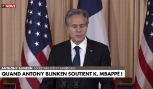 Football: Le chef de la diplomatie américaine, Antony Blinken, remercie le Président Emmanuel Macron d'avoir "gardé" Kylian Mbappé à Paris - VIDEO