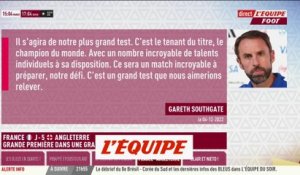 Southgate : « La France, c'est notre défi » - Foot - CM 2022 - Angleterre