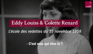 Eddy Louiss et Colette Renard dans l'émission l'Ecole des Vedettes du 15 novembre 1958