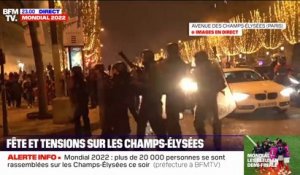 Victoires de la France et du Maroc en quarts: plus de 20.000 personnes sur les Champs-Élysées, 36 interpellations