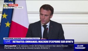Emmanuel Macron annonce que le projet de loi du gouvernement sur les retraites sera "finalisé le 10 janvier"