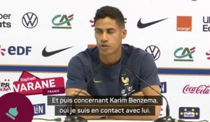 France - Varane : "Je suis en contact avec Benzema et il supporte les Bleus"