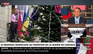 Match France/Maroc ce soir: Le maire de Carhaix, dans le Finistère, hisse le drapeau marocain sur le fronton de sa mairie - VIDEO