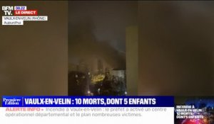 Incendie à Vaulx-en-Velin: un témoin BFMTV filme l'immeuble en feu