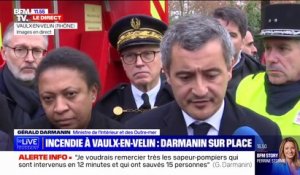 Incendie de Vaulx-en-Velin: Gérald Darmanin évoque "un trafic de drogue connu" dans l'immeuble
