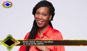 Kareen Guiock Thuram : ses adieux  au 12:45 de M6 (ZAPTV)