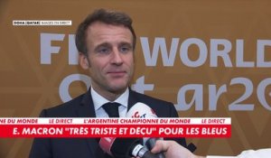 Emmanuel Macron, au sujet de la finale de la Coupe du monde de football : «Ils nous ont rendus très fiers»