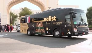 France - Le départ des Bleus de leur hôtel Al Messila à Doha