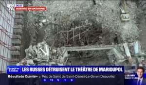 Ukraine: les Russes démolissent les ruines du théâtre de Marioupol