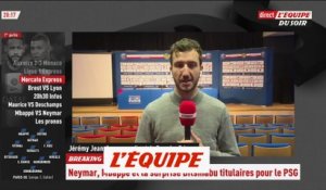 Mbappé, Neymar et la surprise Bitshiabu titulaires contre Strasbourg - Foot - L1 - PSG