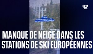 Dans les stations de ski européennes, les records de chaleur du Nouvel An a entraîné un manque criant de neige