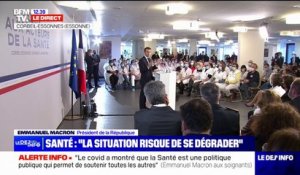 Emmanuel Macron: "On va vivre dans les années qui viennent dans une situation qui va plutôt se dégrader en terme d'offre médicale"