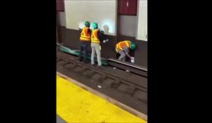 Un endroit très safe pour les ouvriers du métro... ahaha