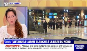 Attaque au couteau Gare du Nord -  Quatre personnes ont été blessées et se trouvent en urgence relative et un policier de la PAF est également blessé  - Le pronostic vital de l'agresseur est engagé après un tir des policiers