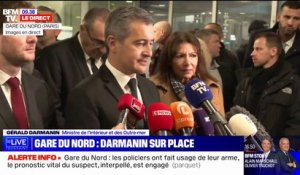 Attaque à la gare du Nord: "Deux policiers tirent par trois fois et arrivent à neutraliser cet individu menaçant", affirme Gérald Darmanin