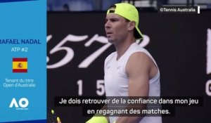 Open d'Australie - Nadal : "Retrouver de la confiance dans mon jeu"
