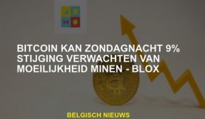 Bitcoin kan een toename van 9% in moeilijkheid verwachten op zondagavond - Blox