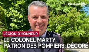 Le colonel Laurent Marty, patron des pompiers aubois, décoré de la Légion d'honneur