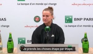 Roland-Garros - Muchova : "Je prends les choses étape par étape"