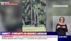 Attaque au couteau à Annecy: l'agresseur filmé par un témoin sur les lieux du drame