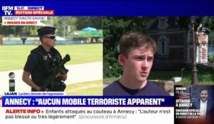 Attaque au couteau à Annecy: "Ça s'est passé très vite", témoigne un lycéen